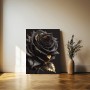 Schwarze Rose Gold Blume Wandbild Poster Leinwand