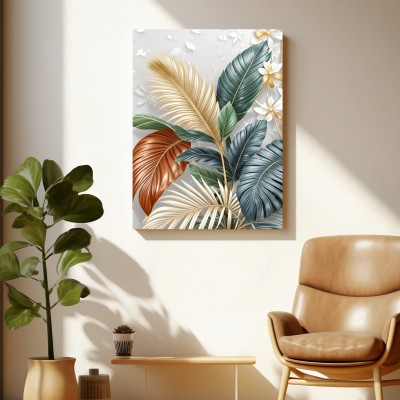 Tropisch Leinwand Poster Botanisch Wohnzimmer