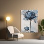 Blaue Rosen Blume Leinwand Poster Wohnzimmer Küche