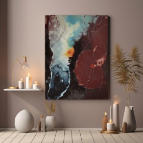 Aquarell Marmor Farben Abstrakt Kunstdruck Leinwand Poster