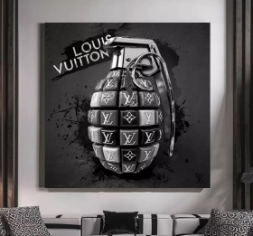 LV Pop-Art Wandbild zeitgenössische Kunst grau