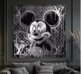 LV Micky-Maus Pop-Art Wandbild Disney Schwarz-Weiß