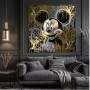 LV Mickey-Maus Pop-Art gold-gelb Wandbild Disney