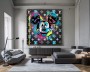 LV Micky-Maus Pop-Art Neon-Farbig Wandbild Disney