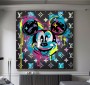 LV Micky-Maus Pop-Art Neon-Farbig Wandbild Disney