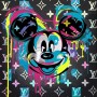 LV Micky-Maus Pop-Art Neon-Farbig Wandbild Disney