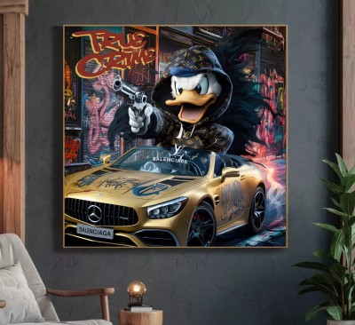 Donald Duck True-Crime Mercedes-Benz Street-Art