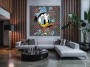 LV Donald-Duck Graffiti Pop-Art farbiges Wandbild