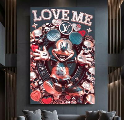 LV Micky-Maus 3D Disney Wandbild Love-me Pop-Art