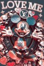 LV Micky-Maus 3D Disney Wandbild Love-me Pop-Art