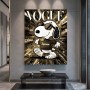 Snoopy Popart Graffiti Supreme Wandbild Gold-Gelb