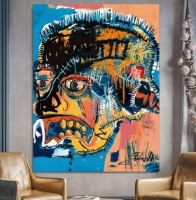 Abstraktes Basquiat-Style Picasso Modern Wandbild