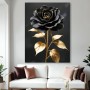 Goldene Eleganz: Schwarze Rose