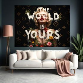 The World Is Yours Marylin Monroe Leinwand LV Bilder Wandbilder