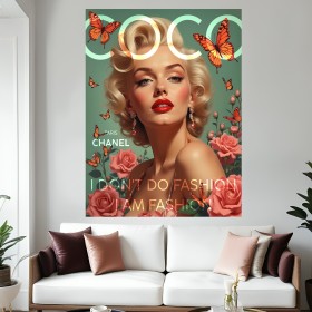 COCO Marilyn Monroe Blumen Motivation Kunst Leinwand