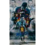 Fußball Lionel Messi FC Barcelona Leinwand Wandbilder - Hochwertiger Kunstdruck